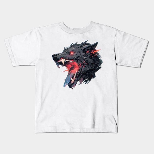 Furious Wolves Kids T-Shirt by Sheptylevskyi